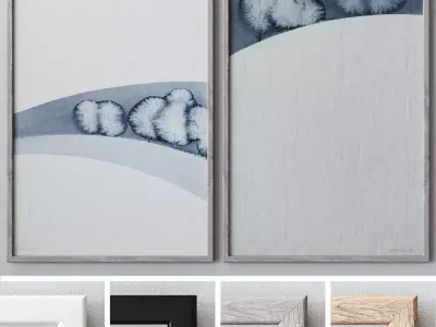 Set of large wall paintings  597 3D model