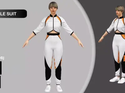 Female Sport Suit Marvelous Designer 3D model