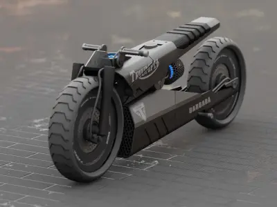 TRIUMPH MOTORBIKE  RIGGED 3D model