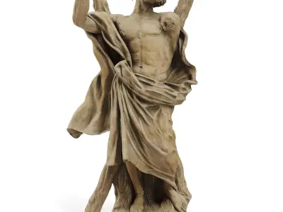 Classic sculpture Ercole Ferrata ST ANDREW THE APOSTLE  3D model