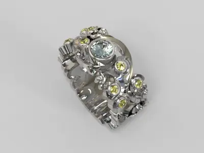Carved ring 3D print model