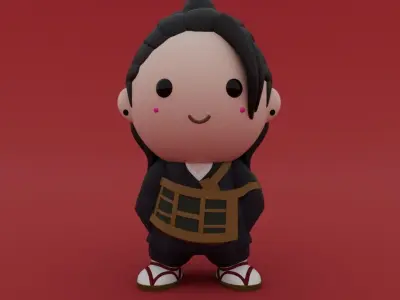 Cute Little Jujutsu Kaisen Characters 3D Model Collection