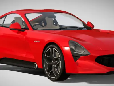 3D Red Car model 3D model