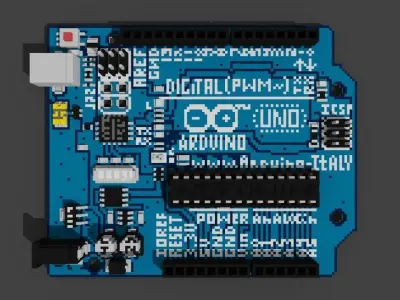 Voxel Arduino Uno R3 MagicaVoxel Low-poly 3D model