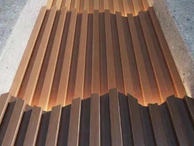 Decoration Wood Panel  Low-poly 3D model