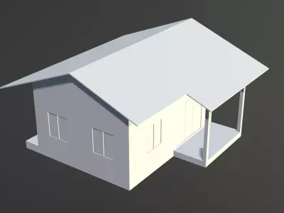 Simple building 2023-02 Free 3D model