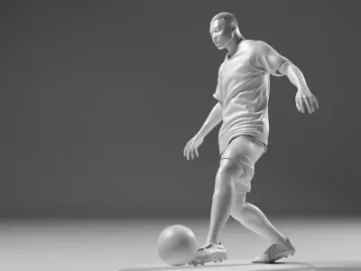 Footballer 05 Footstrike 03 Stl 3D print model