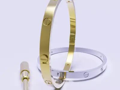 Love Bracelet  17cm   cod36 3D print model