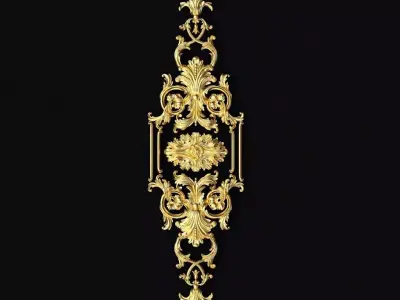 Central decor ornament for furniture 3D model 1037