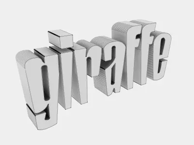 Giraffe Logo Free 3D model