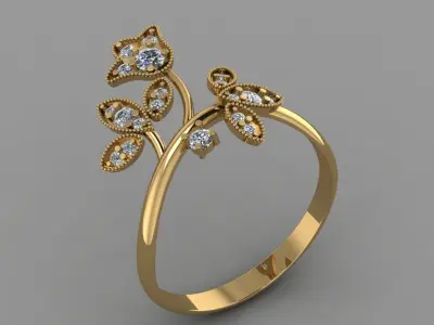 Gold ring 3D print model buy