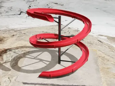 Water Slide  Low-poly 3D model