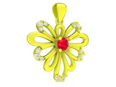 6851 Luxury Diamond Art Pendant  3D print model