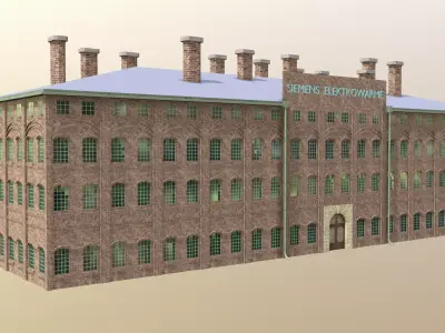 Siemens Fabrik warehouse 1938 ww2 3D model