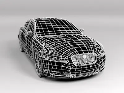 JAGUAR XF LOWPOLY Low-poly 3D model