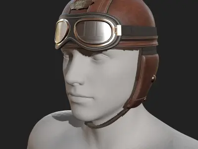 Helmet scifi military combat 3d futuristic technology  Low-poly 3D model