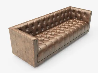 Luxury Leather Sofa 3D model