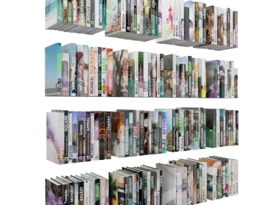 Books 150 pieces 1-8-1 3D model