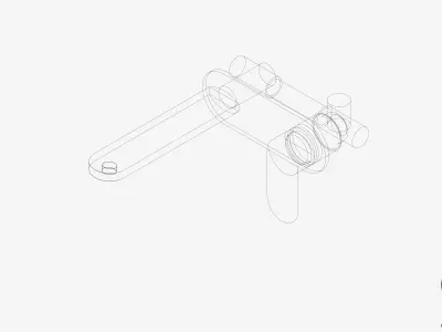 Wall Mixer Set - Luxury - Chip - Basin Low-poly 3D model