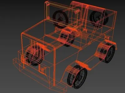 Low Poly 3D Car Model toy Low-poly 3D model