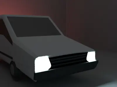 Low Poly Car in FBX OBJ DAEFBX Low-poly 3D model