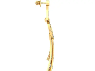 Women Earrings 3dm STL OBJ FBX Render Details 3D print model 5