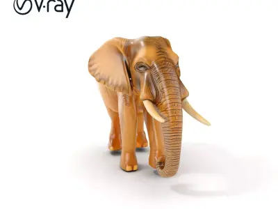 Elephant Model Pack  Detailed D Animal Render Low-poly 3D model
