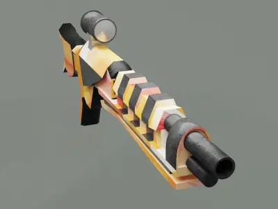 Sci fi gun Free low-poly 3D model