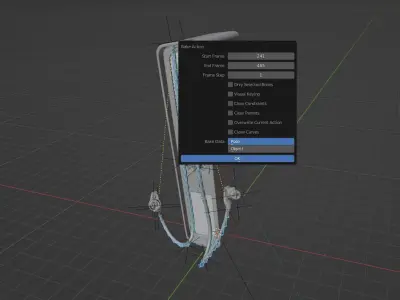 Electric vehicle charging station 3D model Rigged