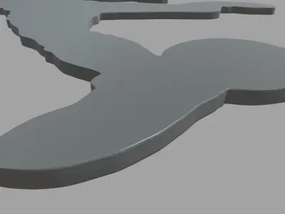 Soccer Key Ring Chain 01 Low-poly 3D model