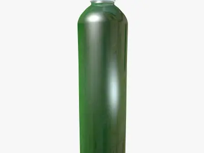 Decorative Green Glass Bottle 3D model