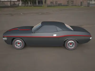 challenger-1970 3ds max model car 3D model