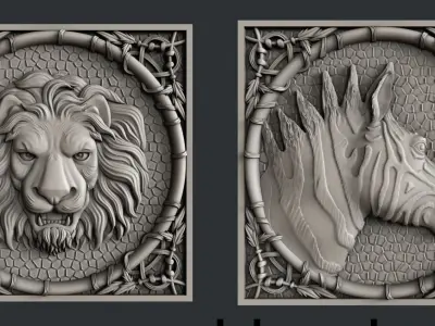 3d STL models for CNC set animals 3D model