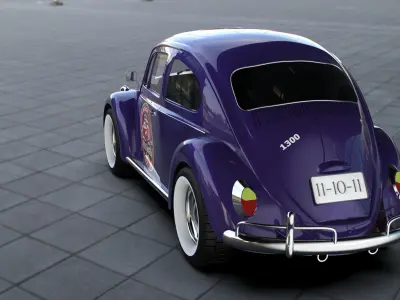 Volkswagen Beetle Retro Classic 3D Model 3D model