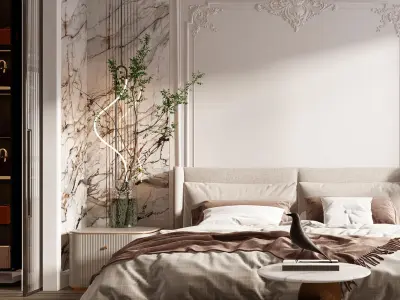 Home French decoration bedroom villa 3D model