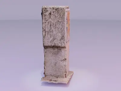 Old phone cabinet high-poly 3D model