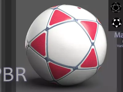 Star Shape Soccer Ball 3D model