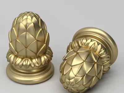 Carved Finial 3D model