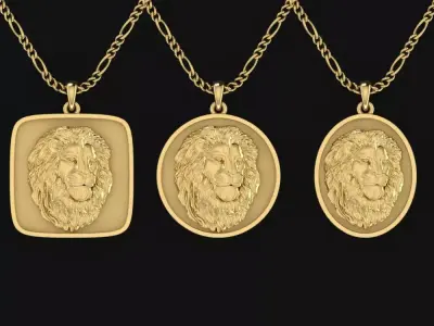 Lion Pendant 4 3D print model