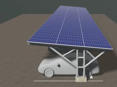 Solar carport 24u04 3D model