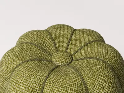 Halabala Footstool Low-poly 3D model