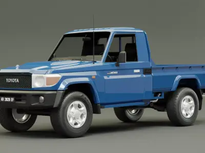 LAND CRUISER PICKUP - Blue 3D model