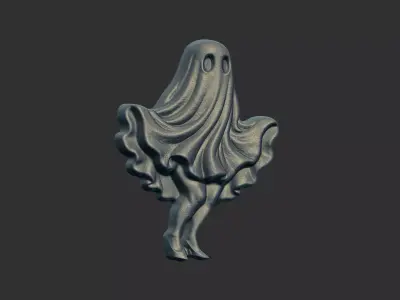 ghost halloween decor  3D print model