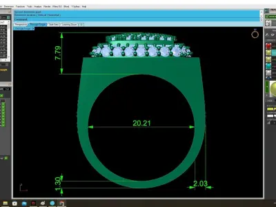 Luxury Square Layered Pave Diamond Ring for Men  3933 3D print model