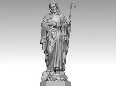 Jesus Christ - The Good Shepherd 3D print model
