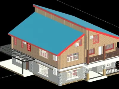3-storey cottage 3D model