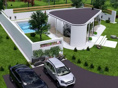 round glass house ZALA 3d model Low-poly 3D model