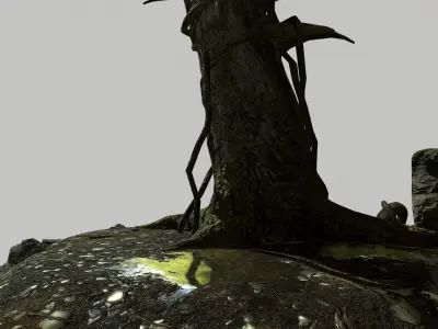 Dead Tree Free low-poly 3D model