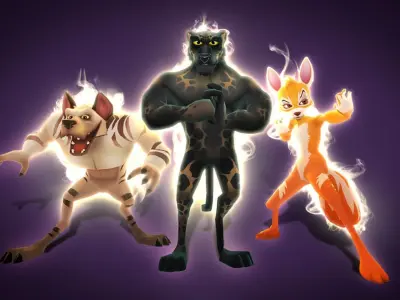  Smash champs characters Low-poly 3D model