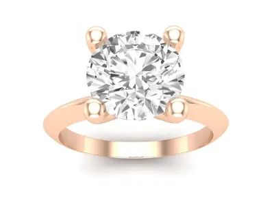 AV 535 Solitaire engagement ring 3D print model